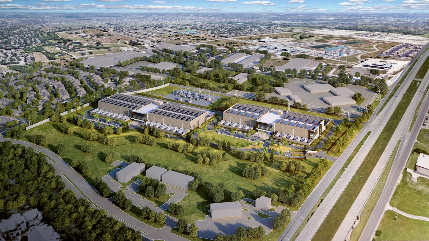 Sabey Data Center rendering for Decatur Township